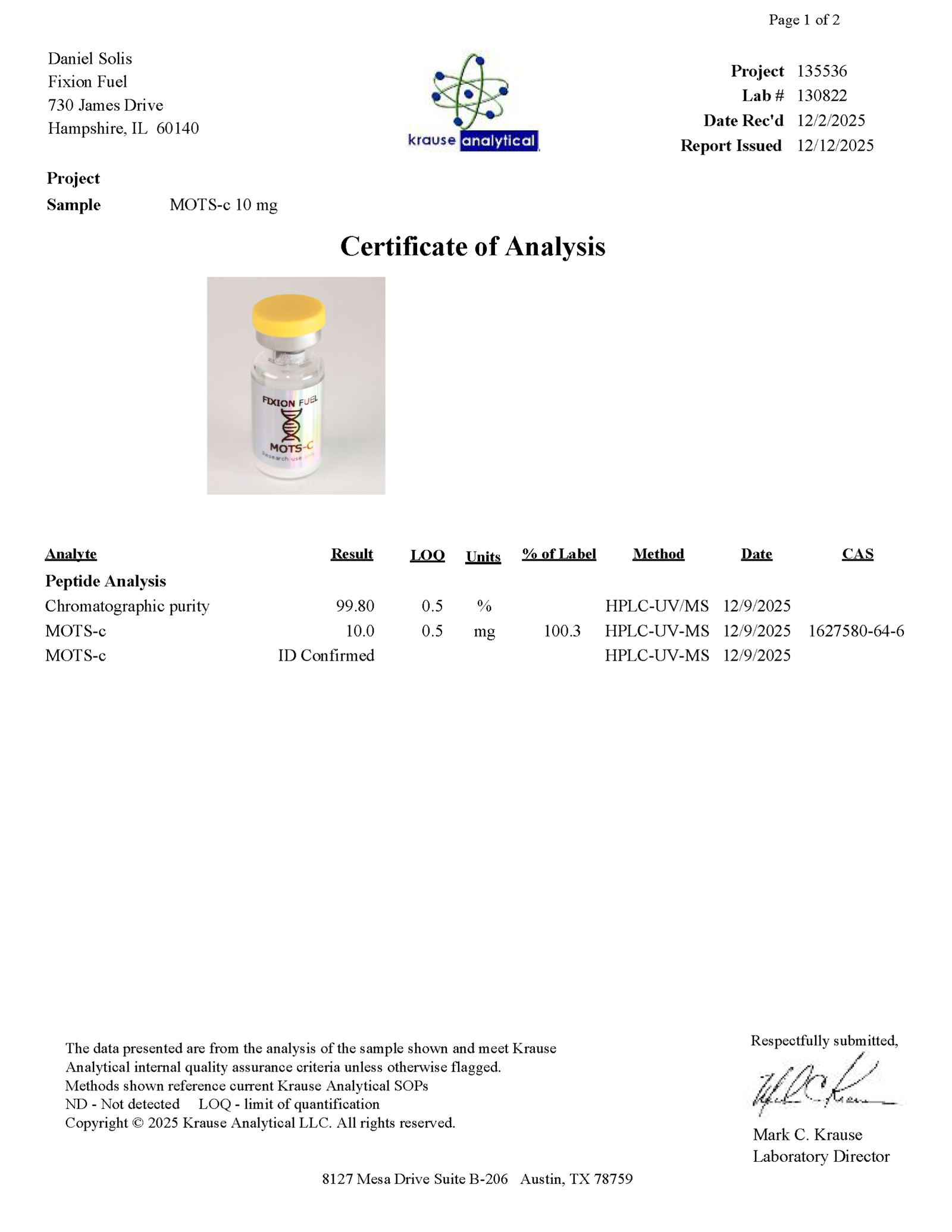 MOTS-C 10MG - Image 2